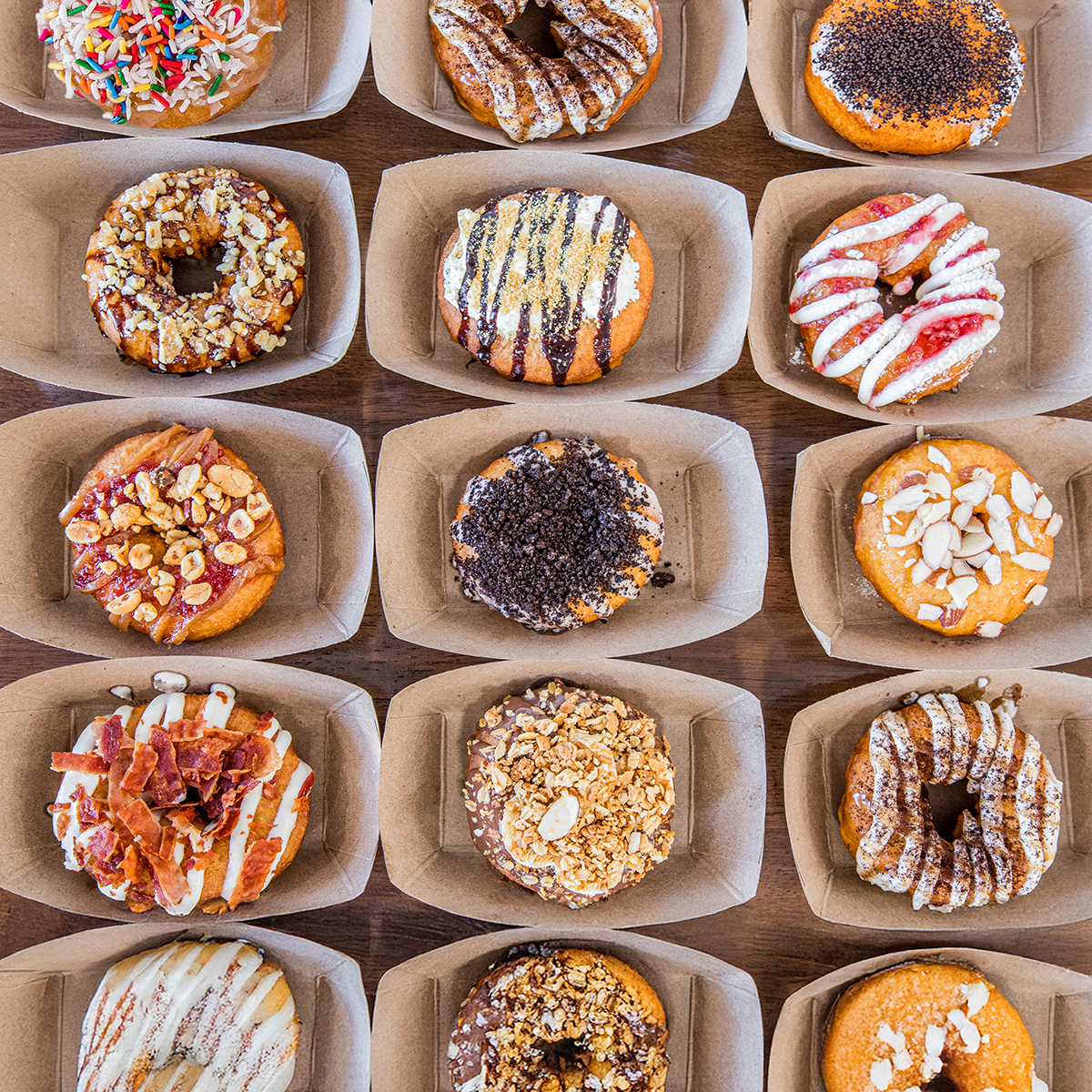 fresh made to order donuts at coppertop in Pacific Beach