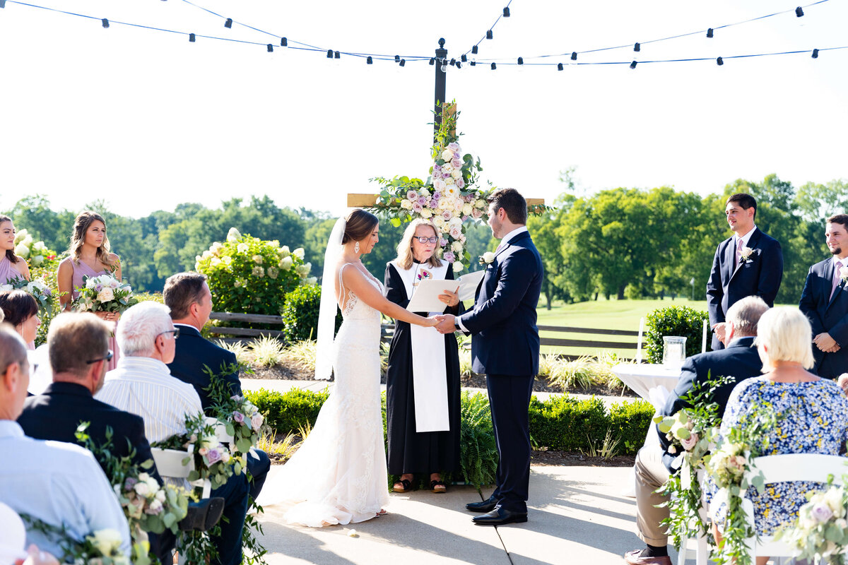 Wedding ceremony at Stones River Country Club