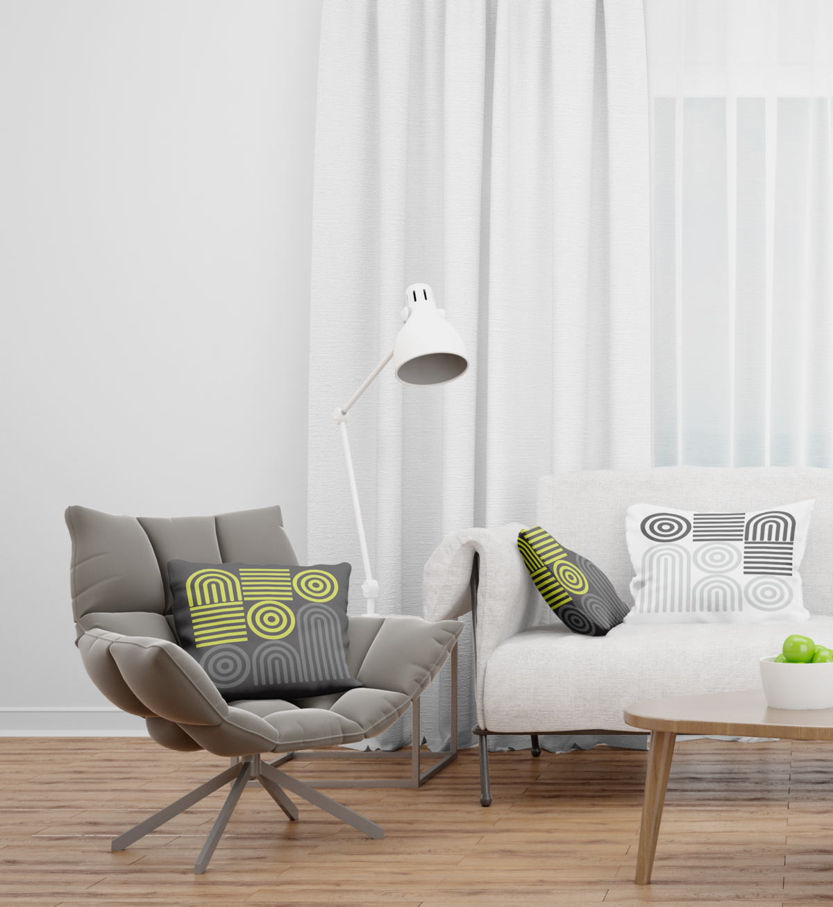 Living Room Mockup_White Couch 3
