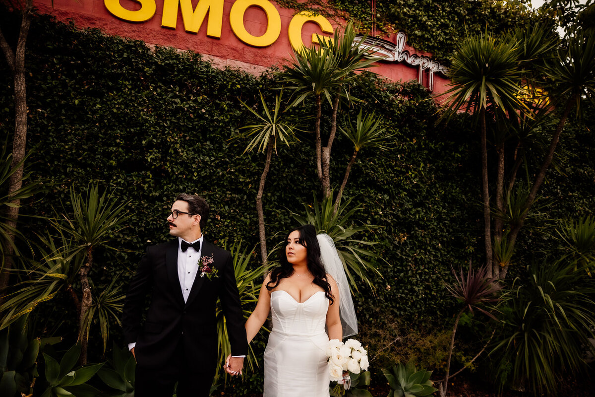 Archer Inspired Photography - Christina and Jake Wedding - Smog Shoppe Los Angeles - First Look and Couple Photos-234