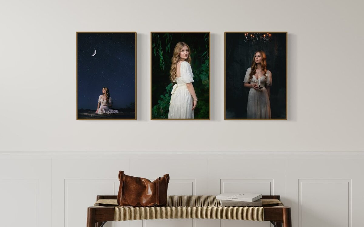 Elegant Triptych of Dreamy Portraits-02
