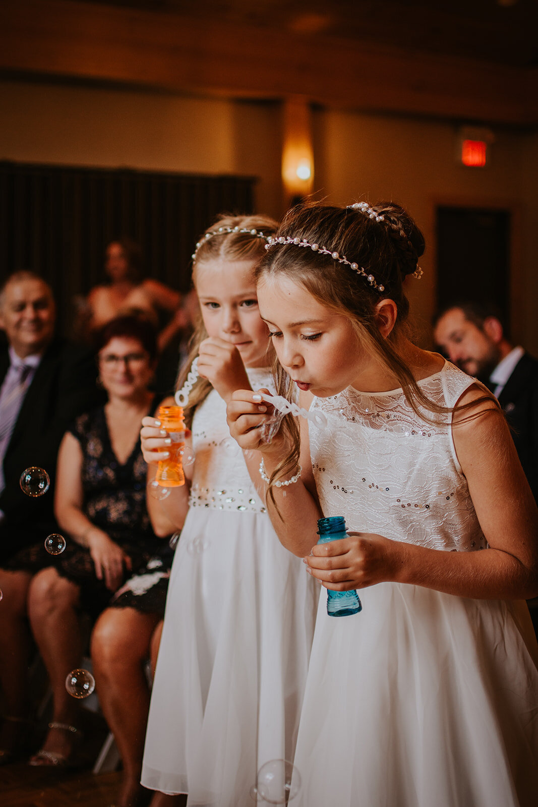 wedding reception photography flower girls