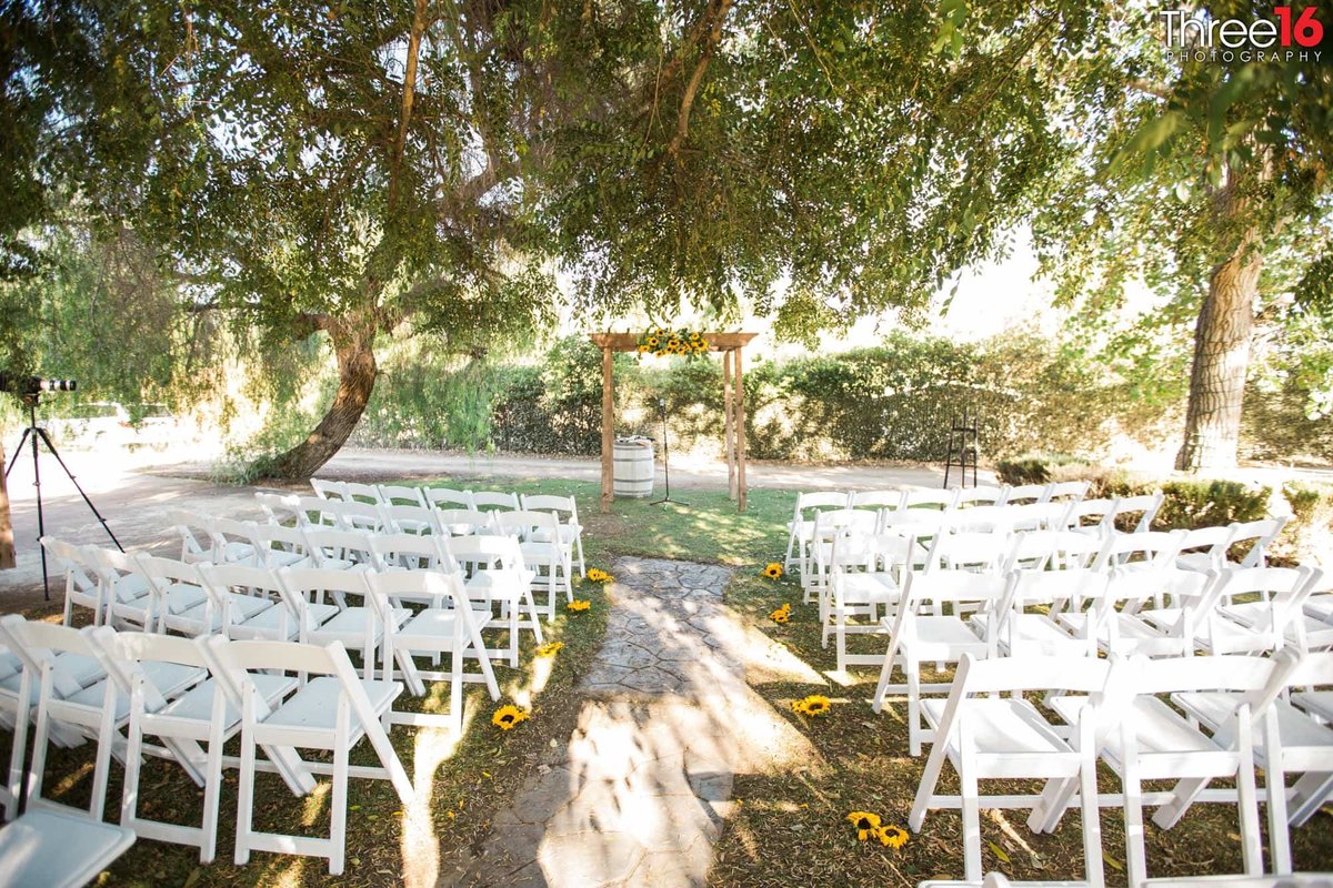 Harmony Estate Wedding Ceremony setup