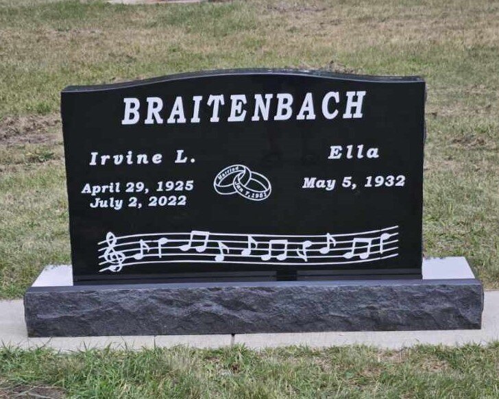 installed headstone with custom engraving vcc monuments