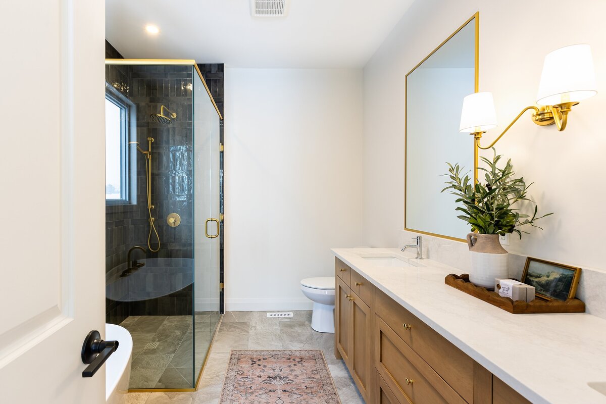 Primary Ensuite Bathroom with Freestanding Tub Royal Oak Home