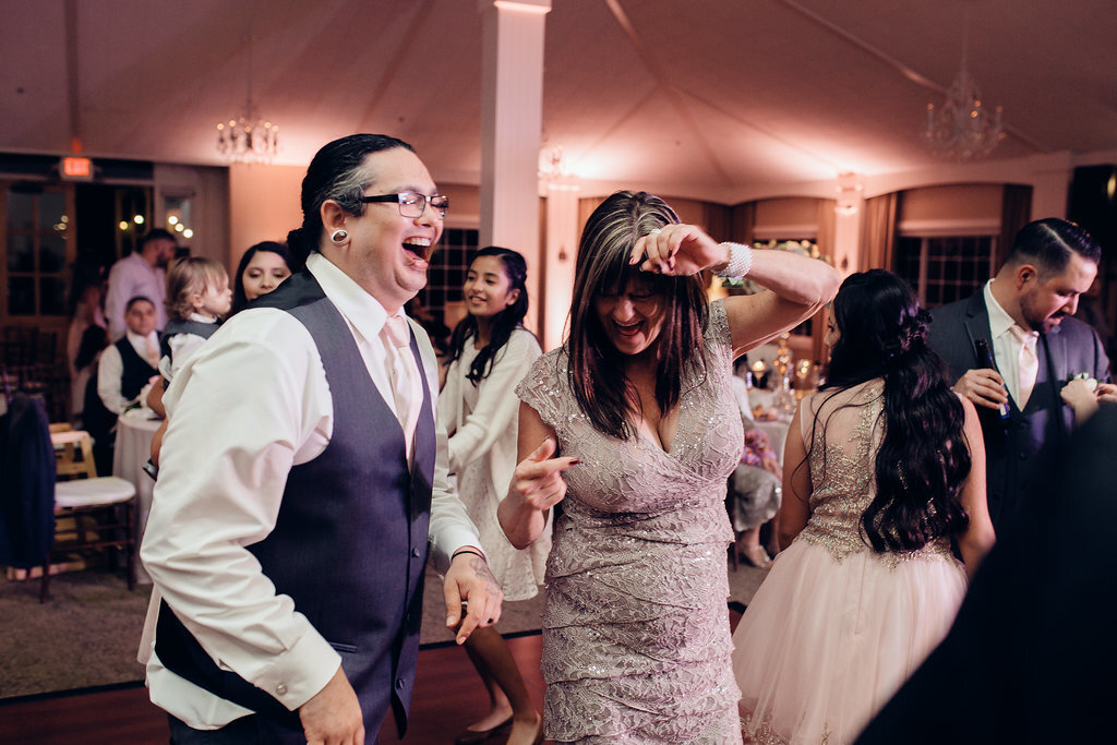 Wedding Photograph Of Visitors Dancing And Smiling Los Angeles