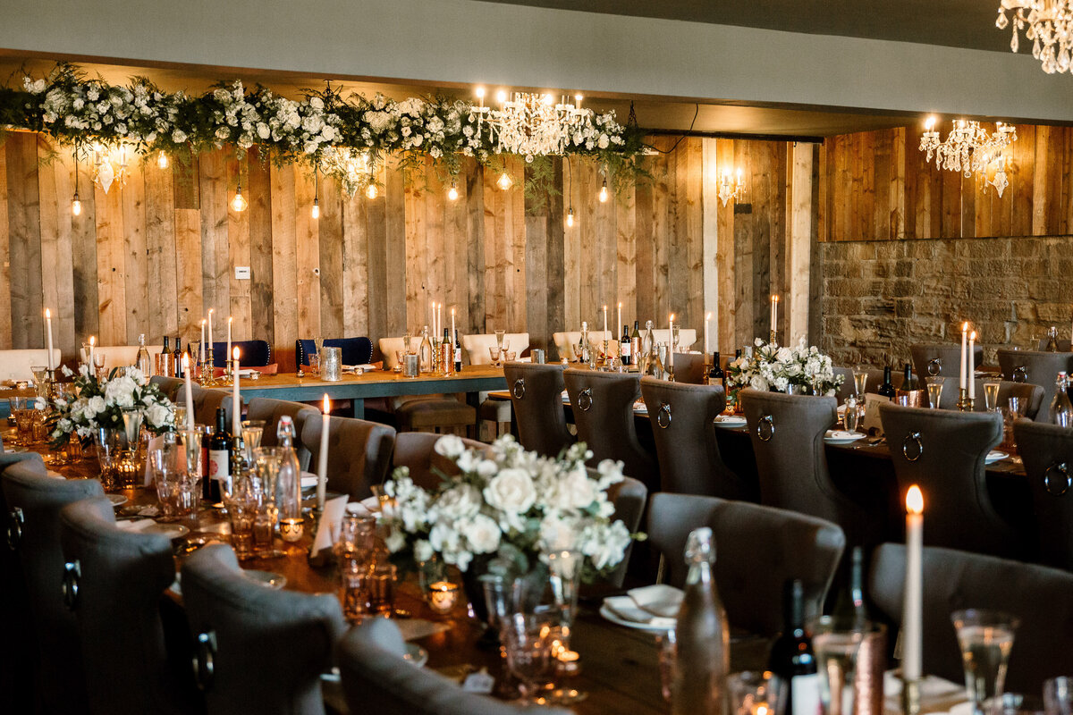 South barn at luxury wedding venue in Yorkshire