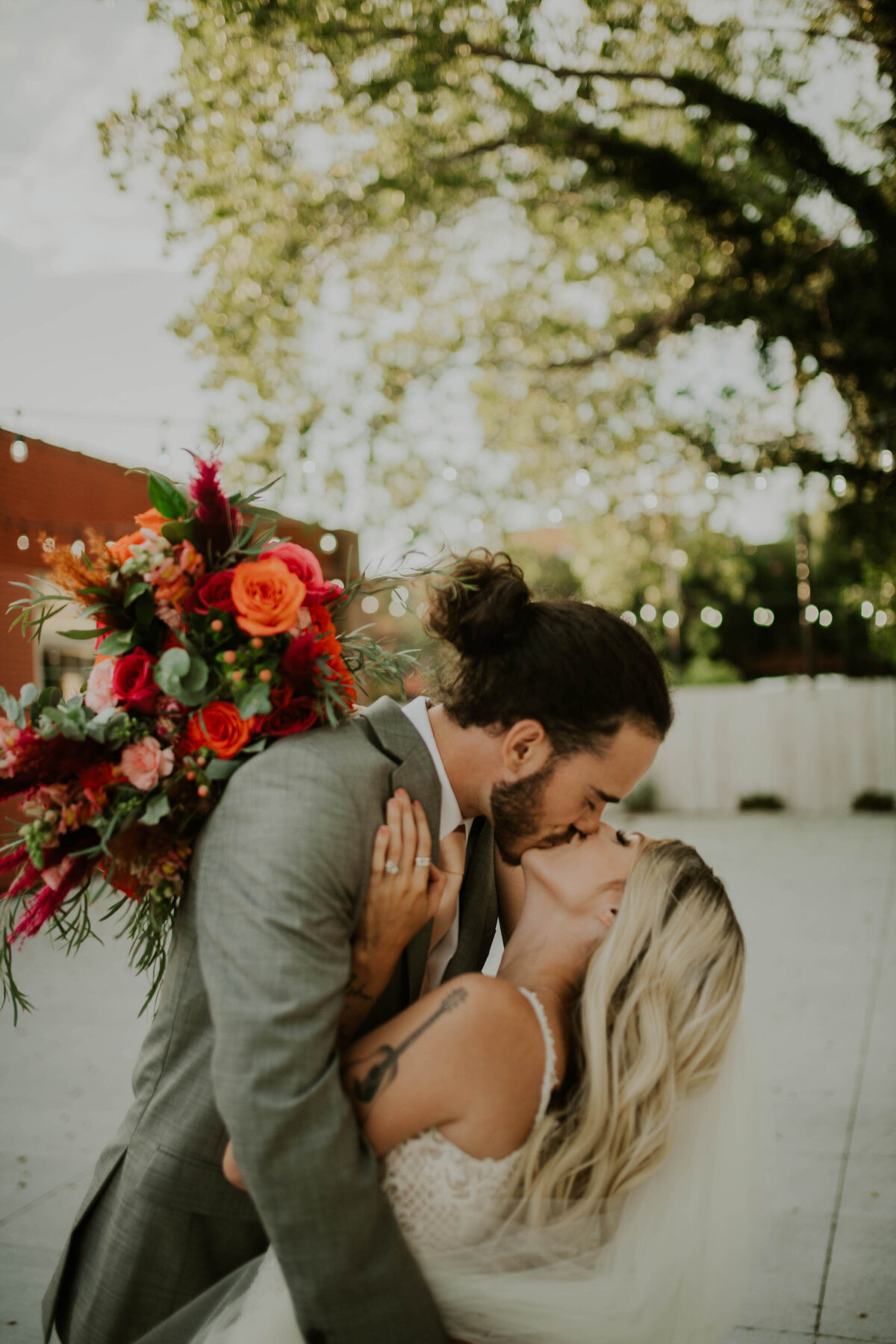 Orange and Hot Pink Bouquet -2