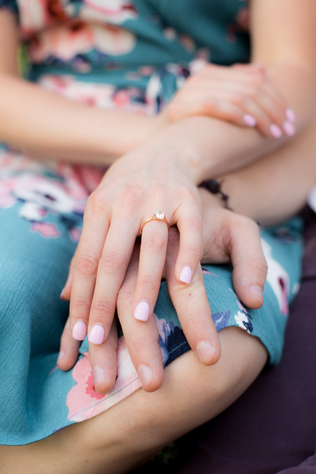 photo of future brides engagement ring