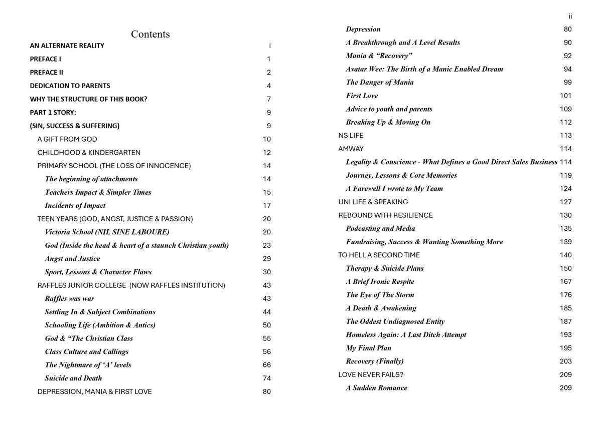 Book Content Page