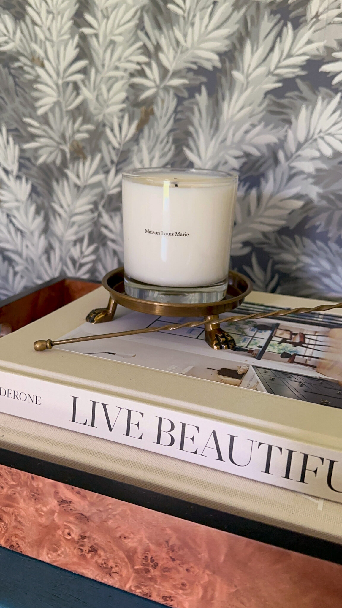 Brass Claw Foot Candle Tray