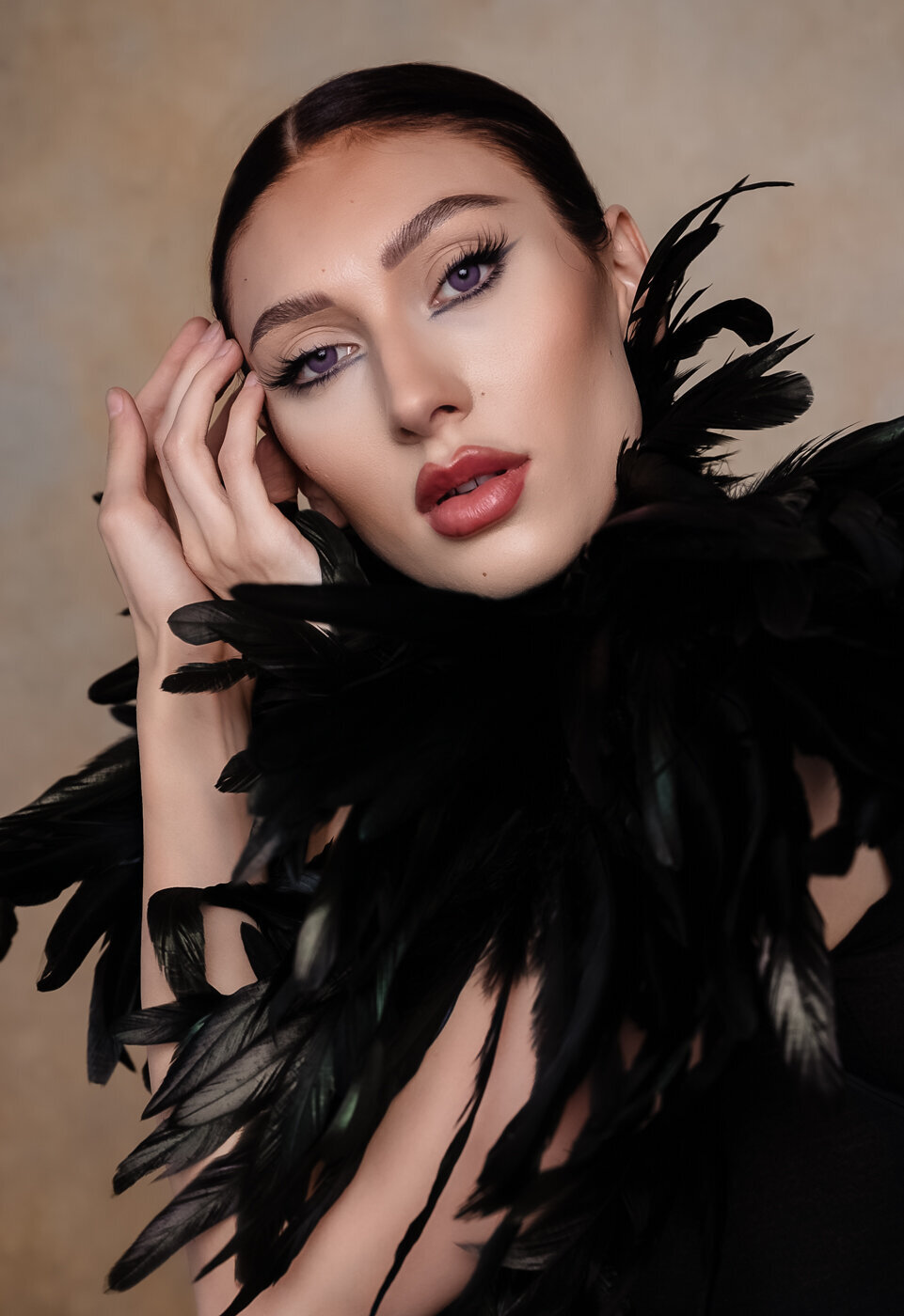black feathers