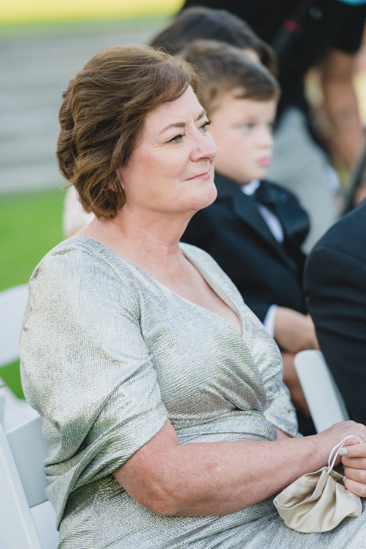 guest onlooking at the wedding at Oheka Castle