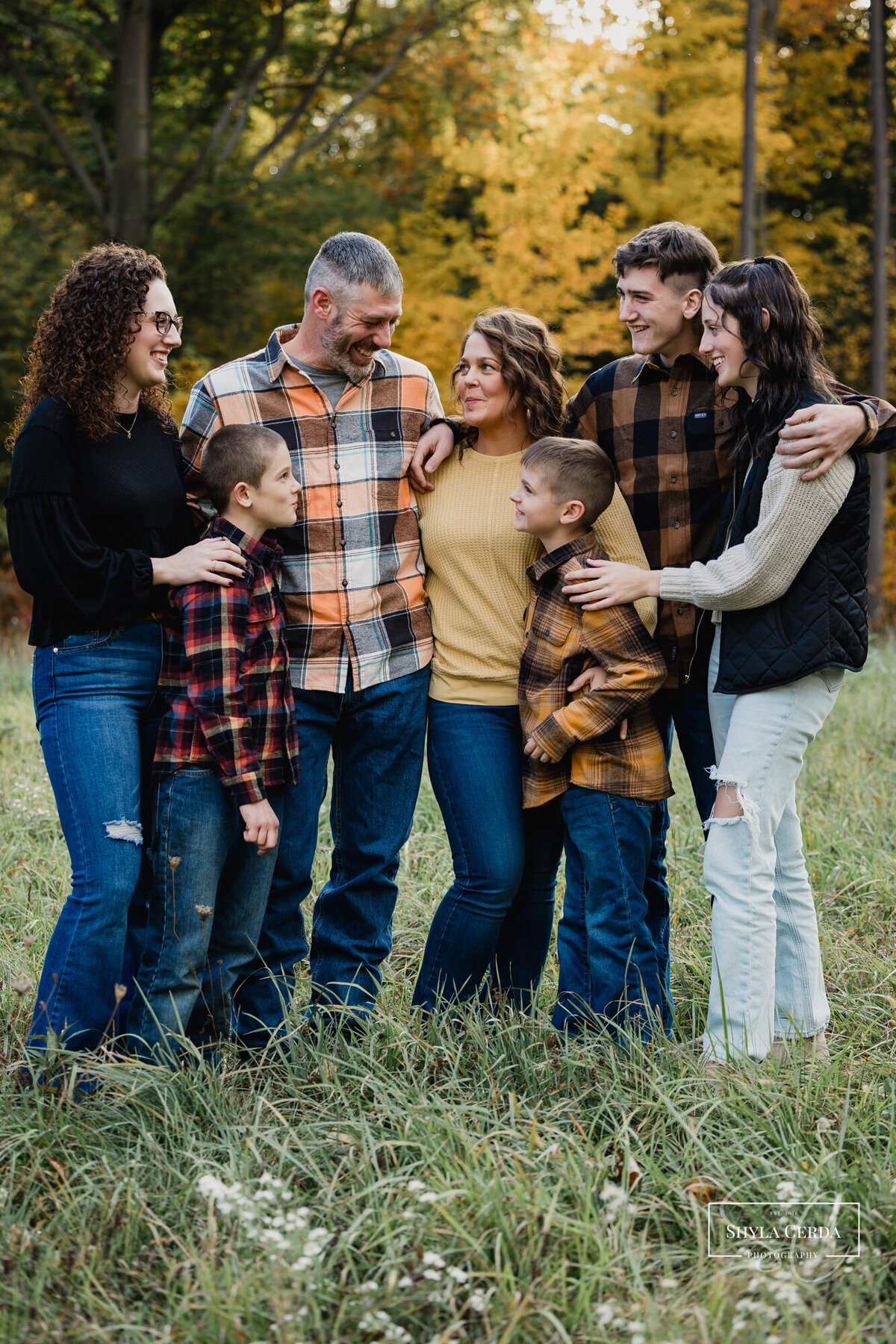 Family together outdoors 