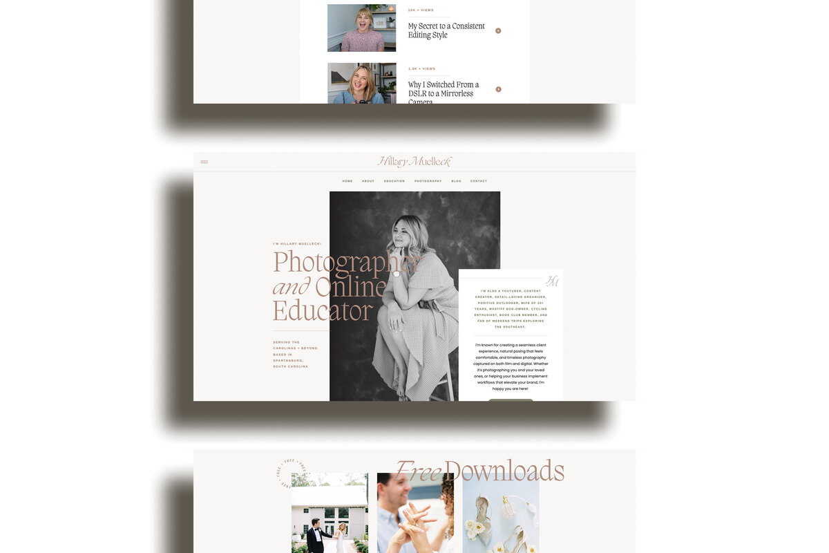 Brand Design for Photographers Custom Showit Website Designs for