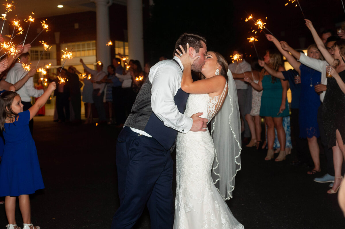 Sparkler exit at Stones River Country Club wedding