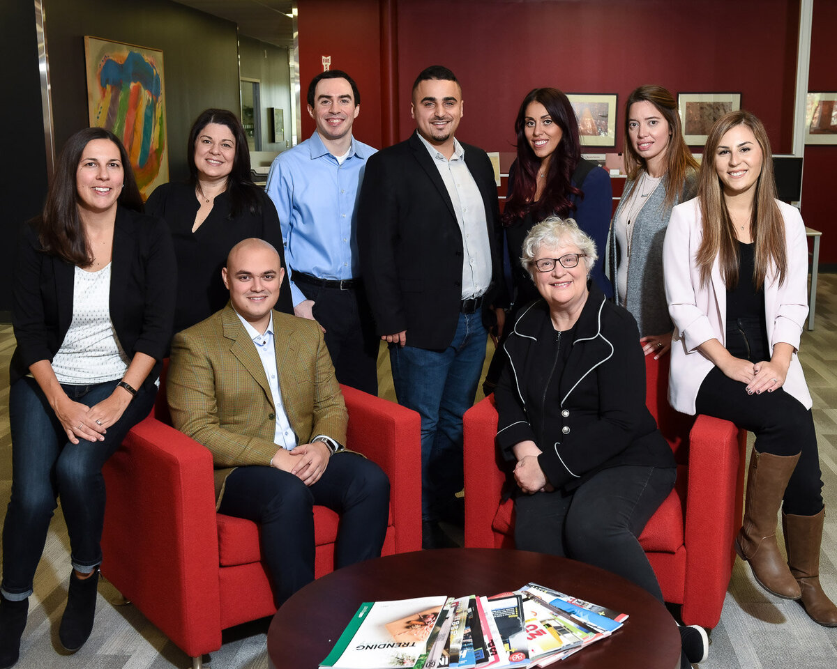 Corporate group photo of Toronto leadership team
