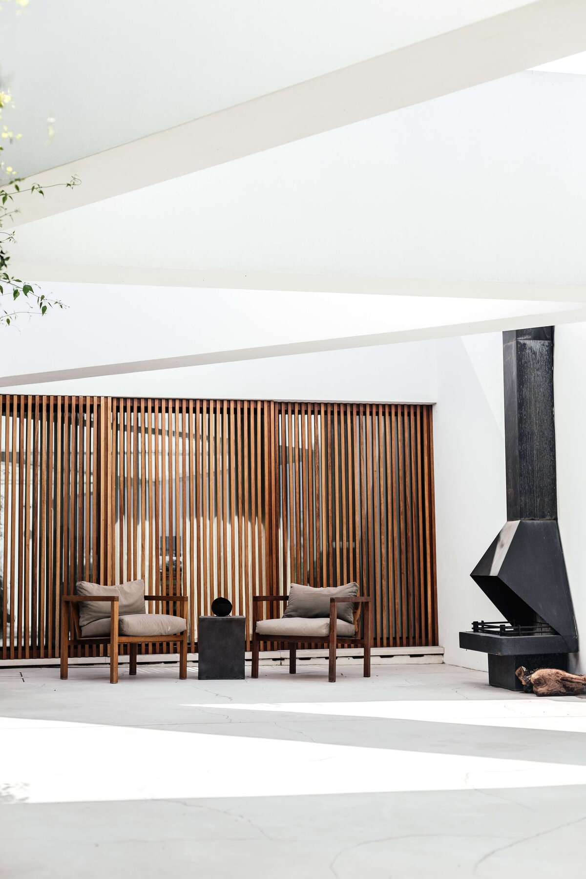 minimalist modern luxury architectural outdoor living space