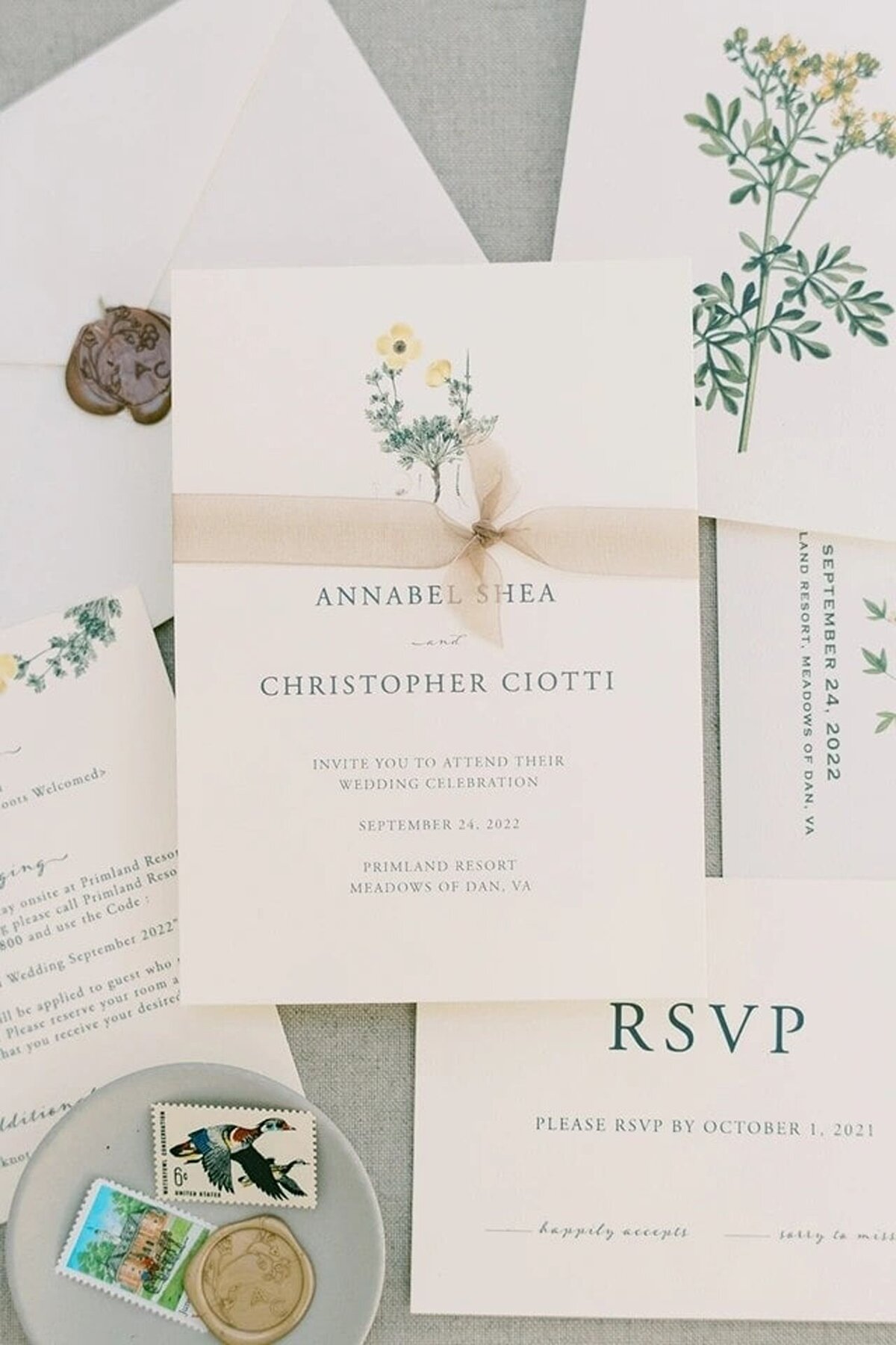 Wedding stationery and invitations