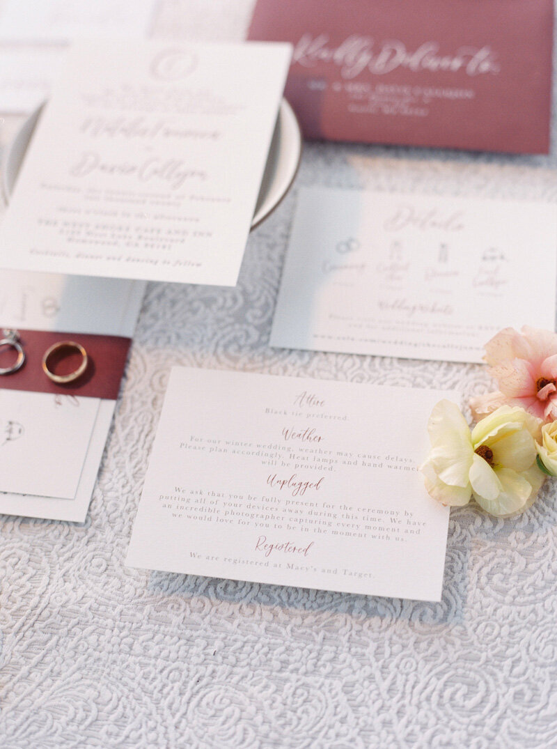 pirouettepaper.com _ Wedding Stationery, Signage and Invitations _ Pirouette Paper Company _ The West Shore Cafe and Inn Wedding in Homewood, CA _ Lake Tahoe Winter Wedding _ Jordan Galindo Photography  (8)