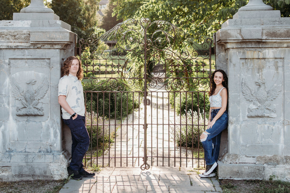 Brother and Sister during a family photoshoot in Fabyan Forest Preserve, Batavia, IL