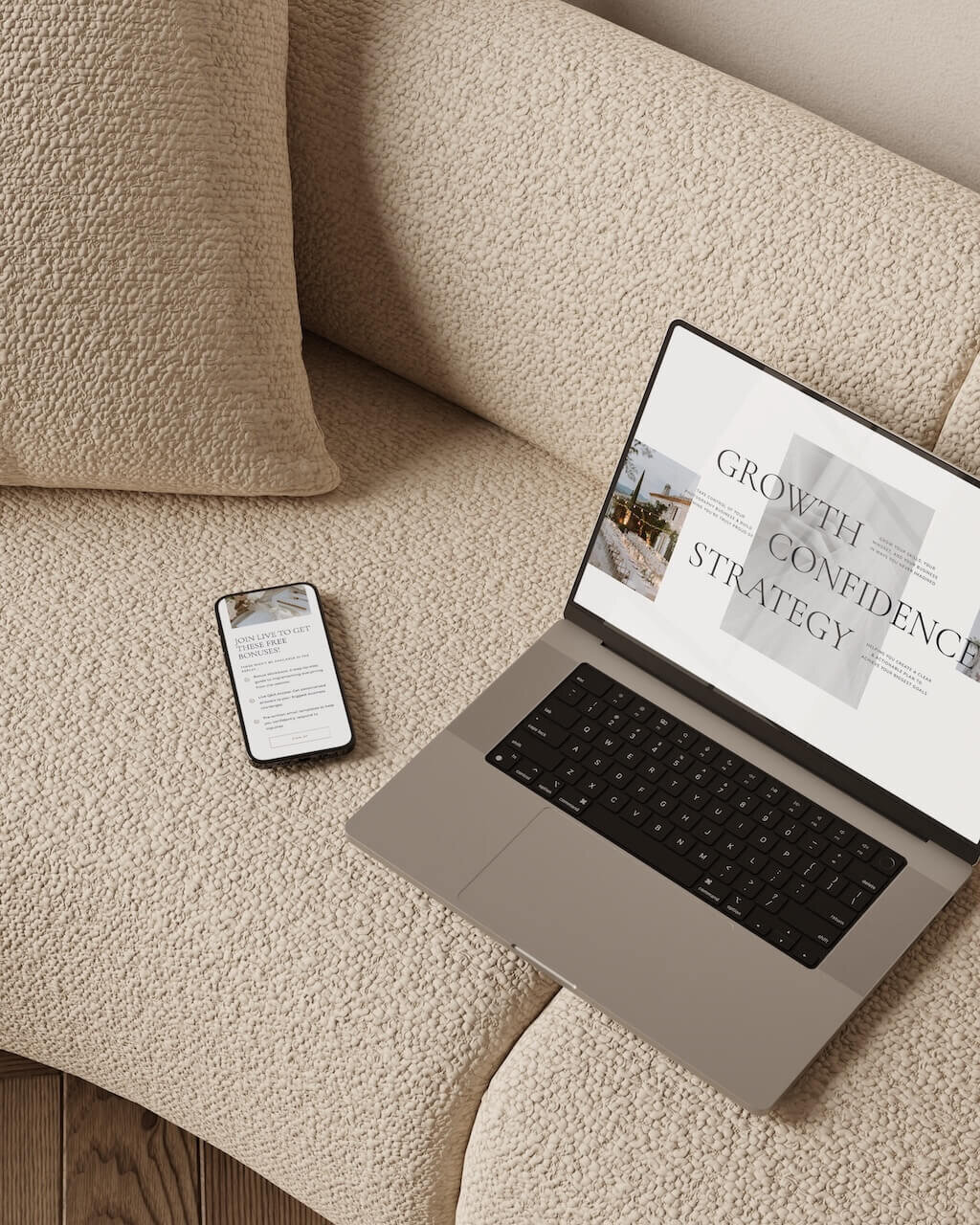 Mockup of Showit website template for photographers