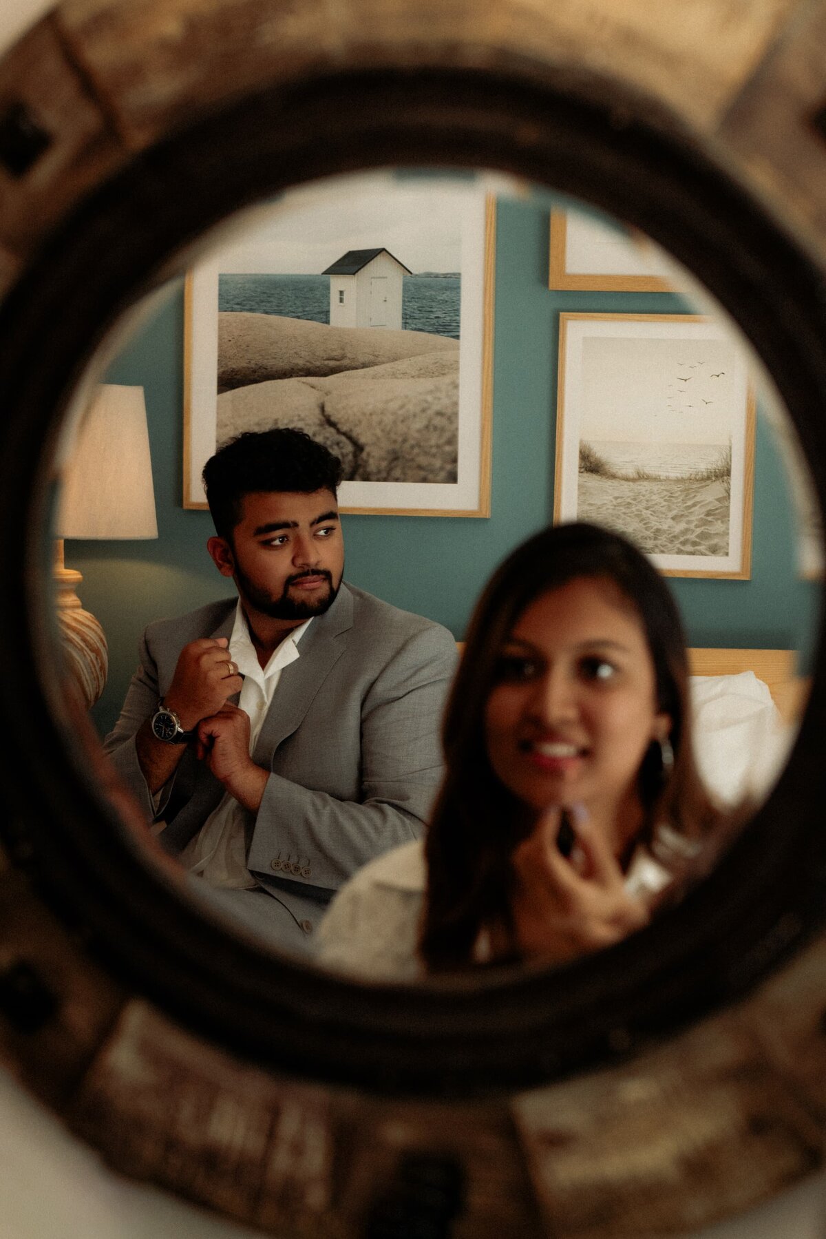 indian-couple-posing-for-London-elopement-photographer-while-getting-ready-for-their-wedding-9246-Hadi Photography