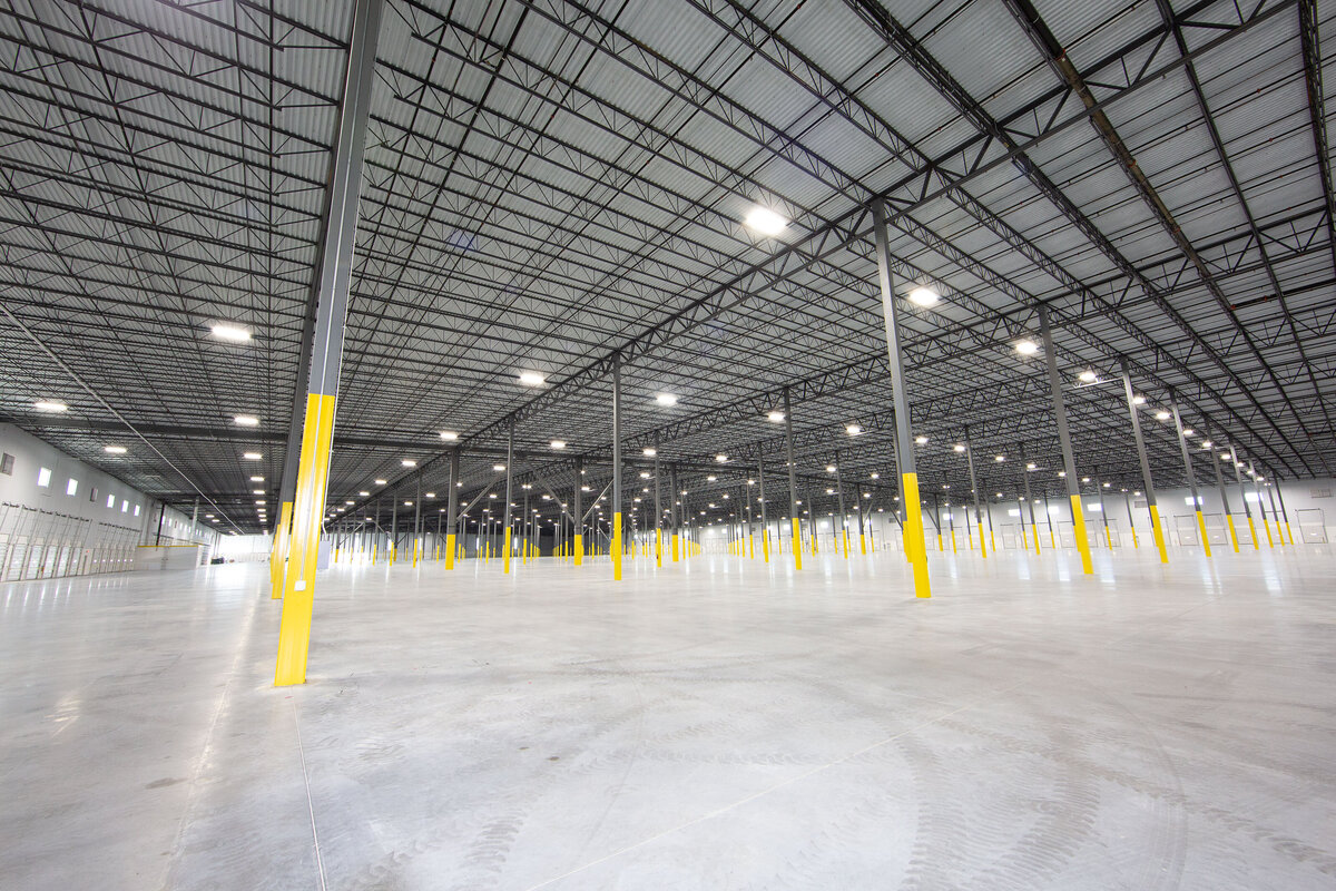 Enormous empty warehouse