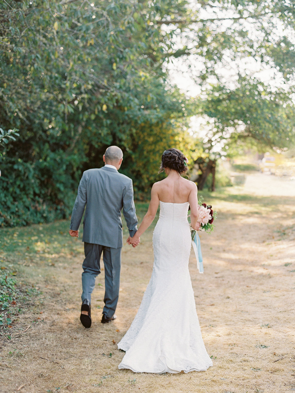 Bride and groom walking destination wedding © Bonnie Sen Photography