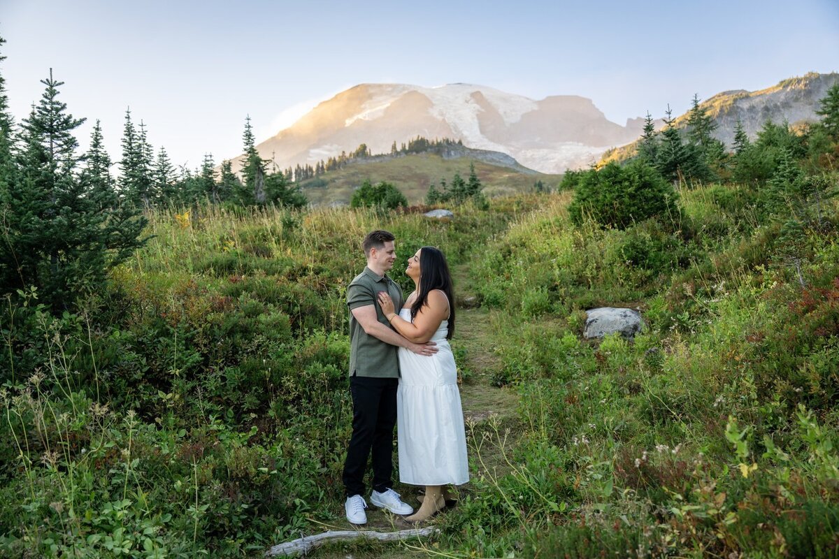 mount rainier elopement early fall 
