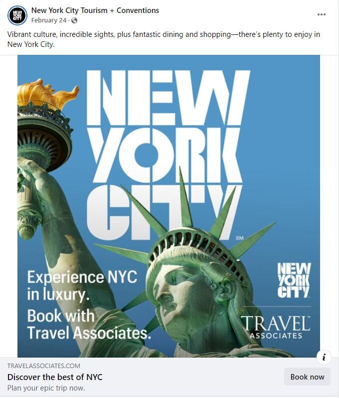 NYC Facebook ad