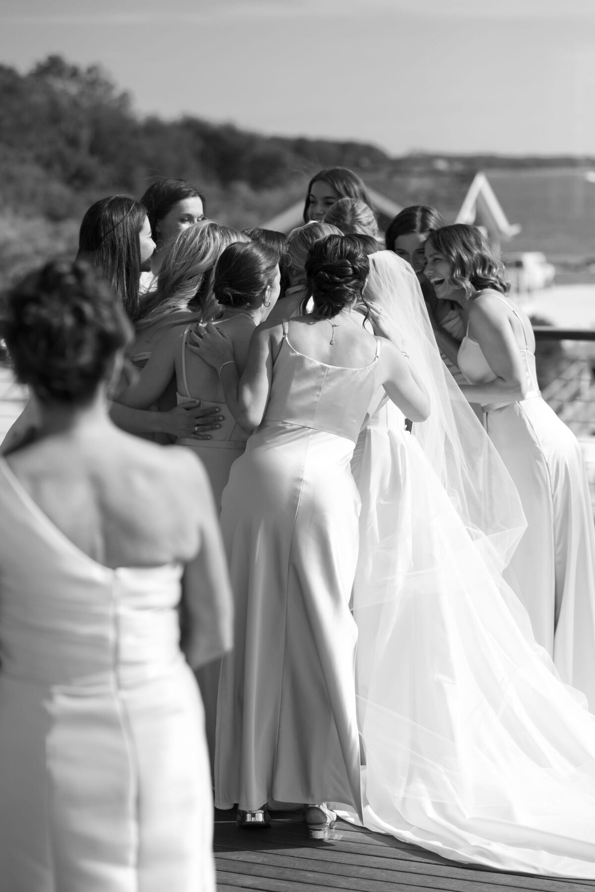 Outdoor Bridal Party First Look Photo by Lisa Blanche Photography