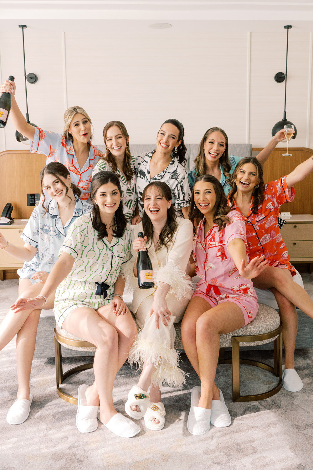 bridesmaids pajamas Katie Kime patterns