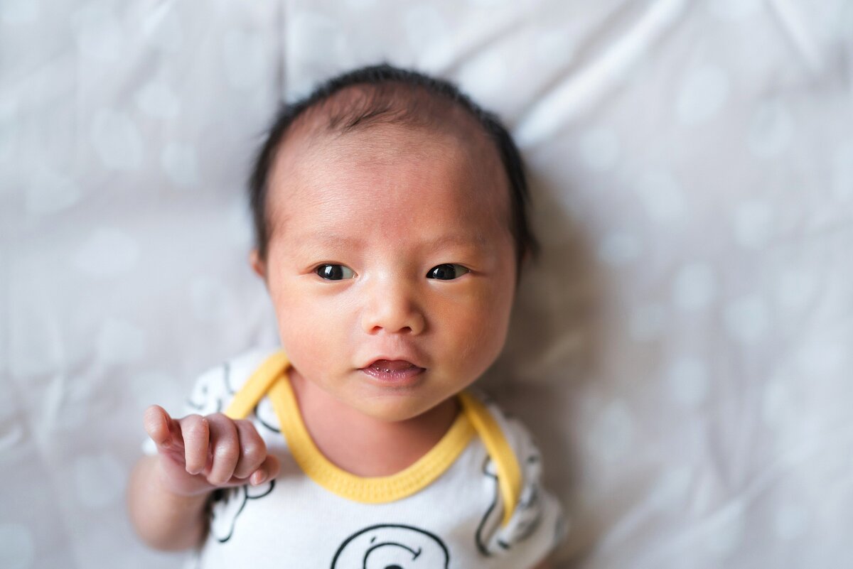 Portrait of a Baby with eyes open