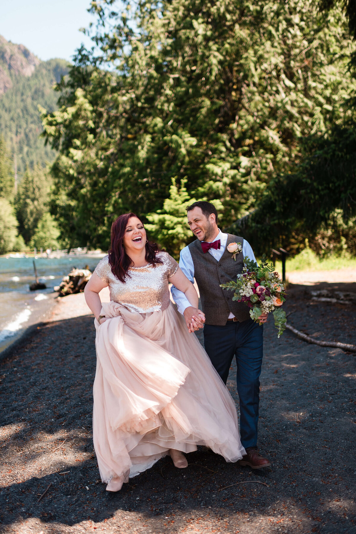 Bride and Groom at Nature Bridge Wedding