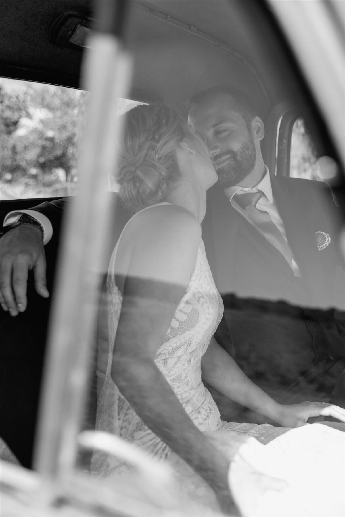 Stunning bride and groom in vintage car by Bronte Taylor Photography, is a Vancouver-based photographer with a playful, genuine and intimate approach.
