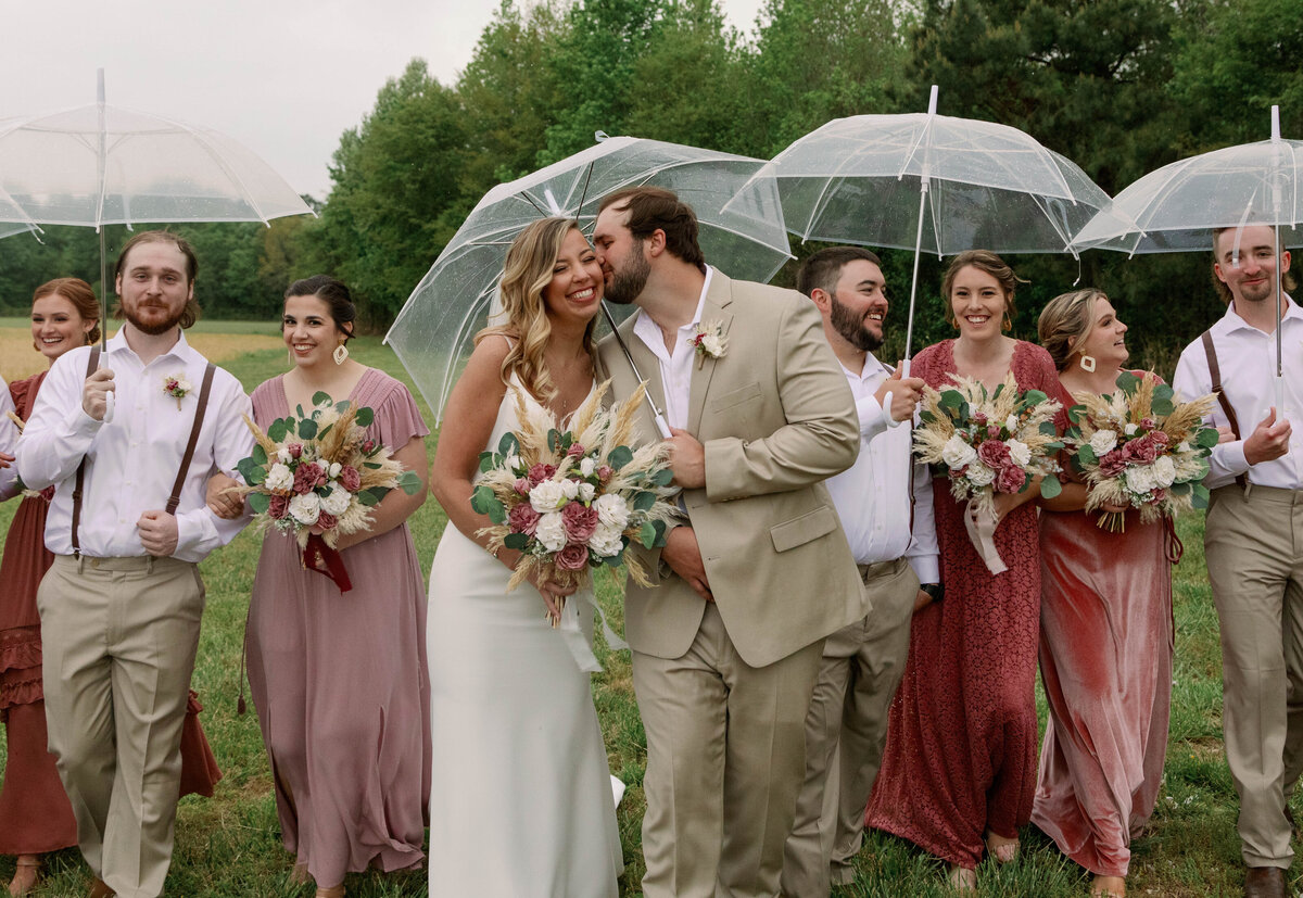 Rainy wedding day in Eastern NC