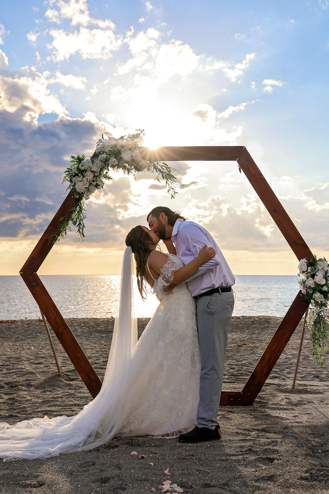 Florida Wedding Photographer and Videographer Orlando Weddings Beach Sunset Ceremony