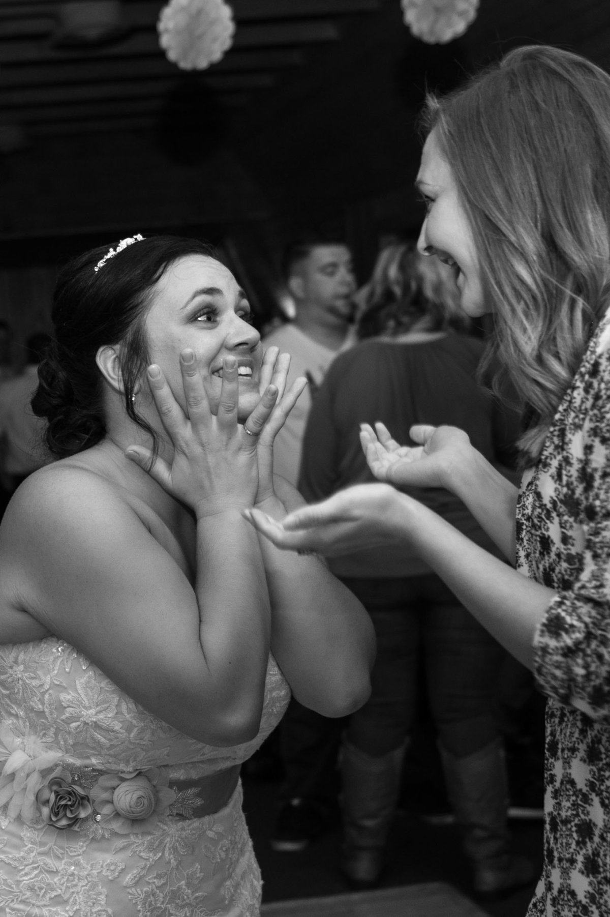 dance floor laughing with friends