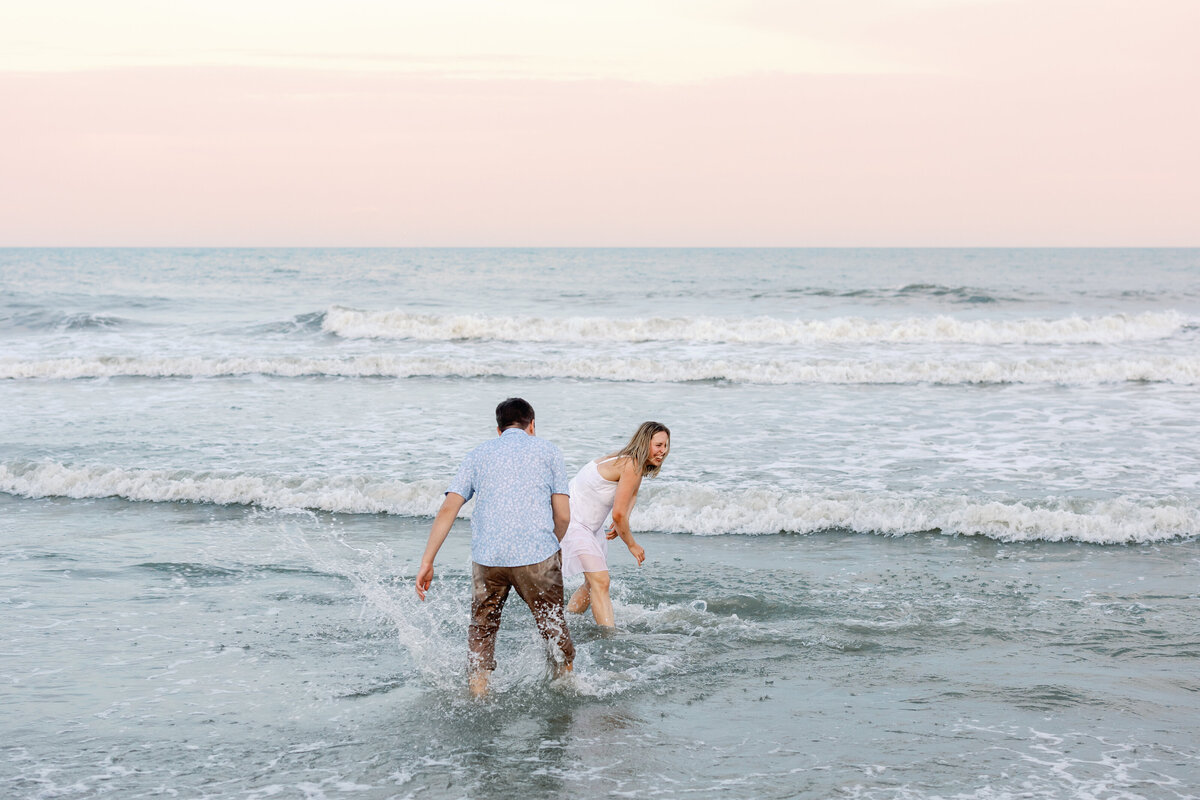 Romantic Beach Engagement Session in Wilmington, North Carolina