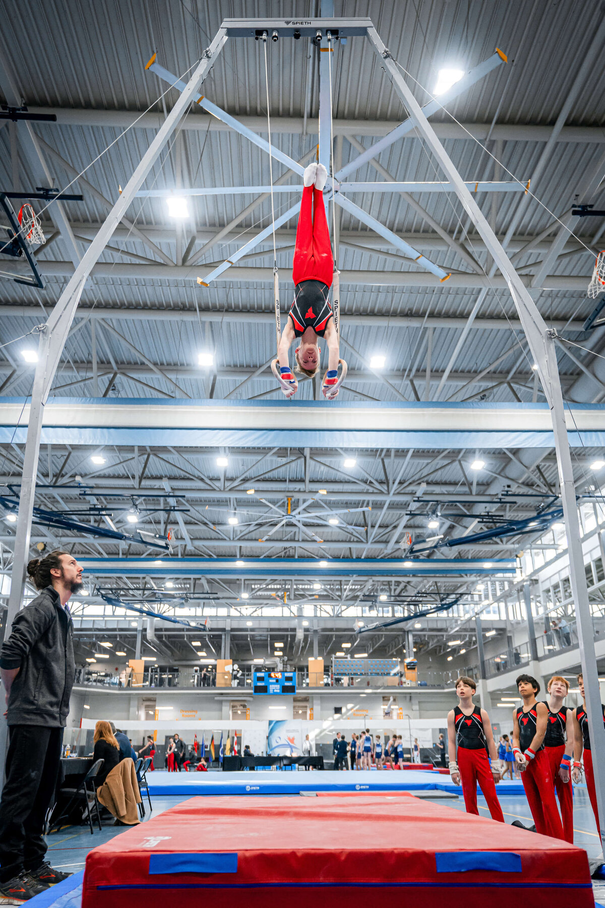 Photo by Luke O'Geil taken at the 2023 inaugural Grizzly Classic men's artistic gymnastics competitionA9_00118