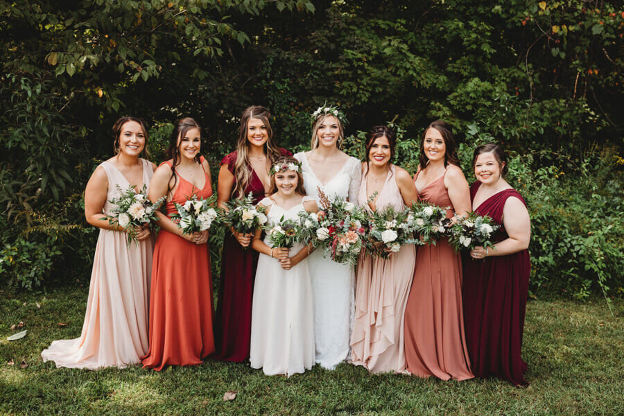 Sydnee Chaille wedding - bridal party and flower girl