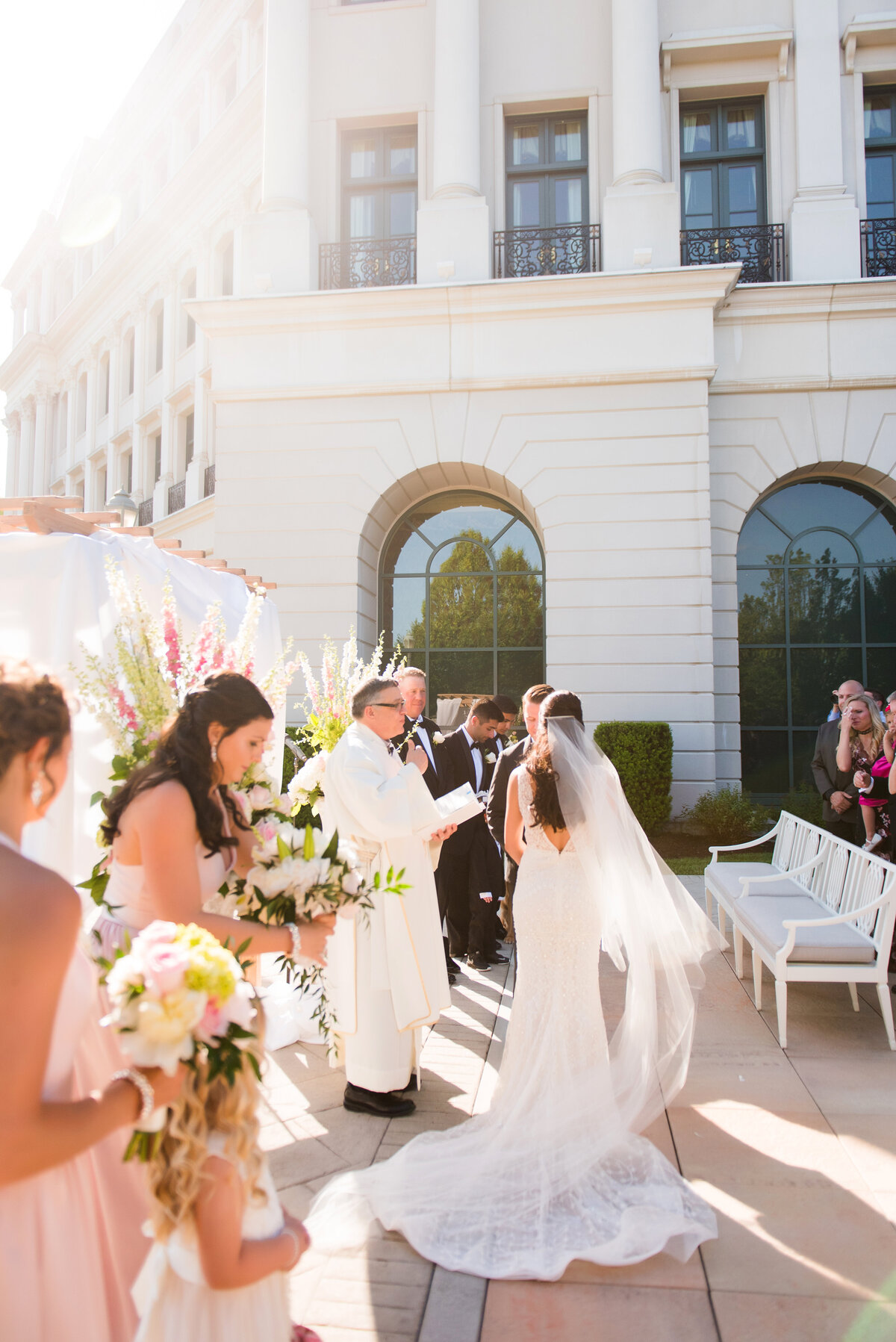 luxury wedding ceremony at nemacolin resort chateau
