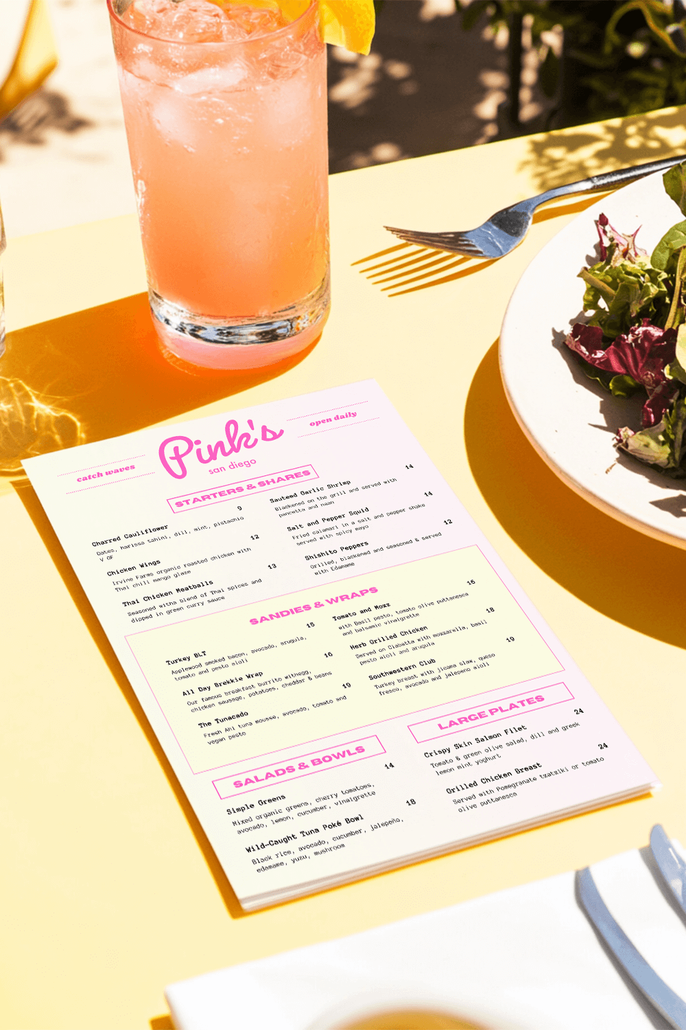 Pink's Menu - 1