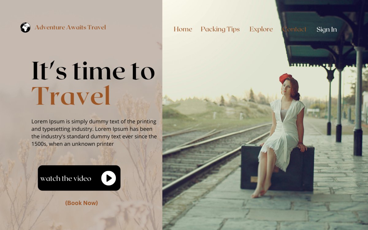 Black and White Modern Minimalist Creative Portfolio Website Design Prototype (1)
