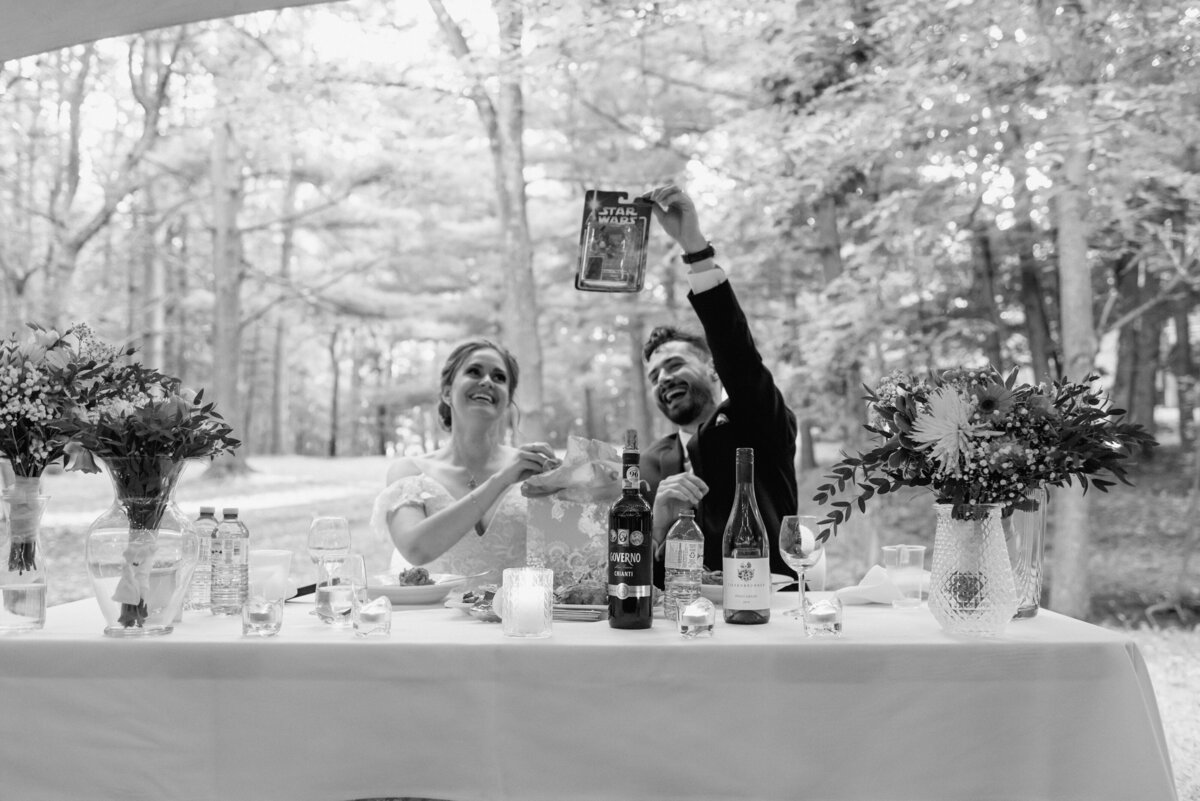 brantford ontario wedding bride and groom at head table