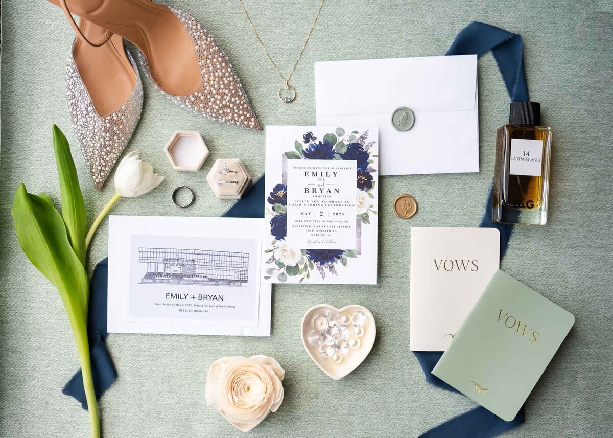 classic waterview river front- detroit waterview loft wedding