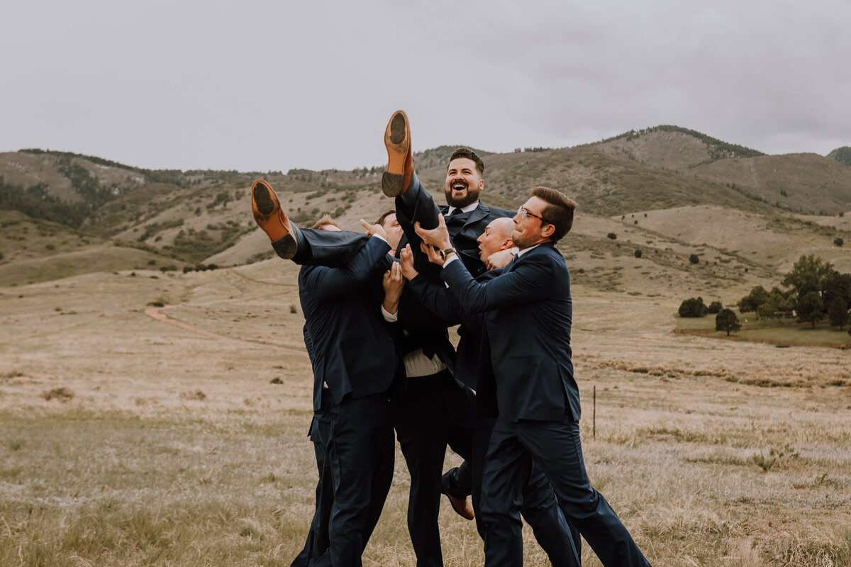 groomsmen photos at the manor house