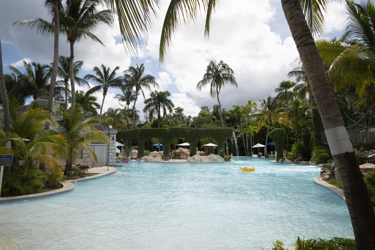 luxury resort pool area