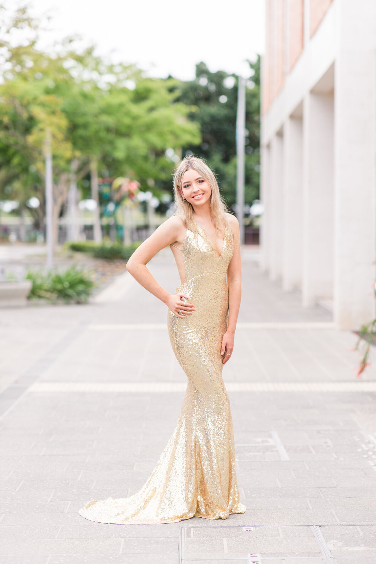 pre formal photos of beautiful graduate in Mackay
